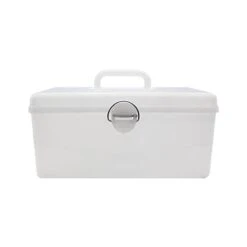 Cabilock Toy Storage Organizer Household Mahjong Organizer Chinese Mahjong Storage Box MahJongg Tile Box Mahjong Storage Container Mahjong Game Accessories White Plastic Mahjong Holder Plastic Box