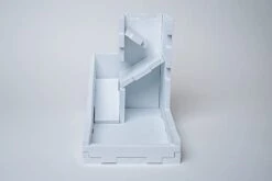 Dice Tower - DND Dice Tray, Board Game Dice Tower - Dice Rolling Tray, Large Tower - Perfect For RPG And Tabletop Gaming White/Black (White) -Folkmanis Toys Shop 21vkaRjkDYL