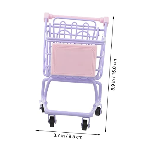 TOYANDONA 2pcs Mini Shopping Cart Mini Food For Girls Mini Dollhouse Supermarket Miniature Arcade Games Machines For Home Miniature Cart Iron, Alloy Lavender Good Looking 6 TOYANDONA 2pcs Mini Shopping Cart Mini Food For Girls Mini Dollhouse Supermarket Miniature Arcade Games Machines For Home Miniature Cart Iron, Alloy Lavender Good Looking - Image 4