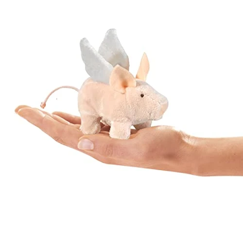 Folkmanis Mini Winged Piglet Finger Puppet, Multi-Colored, 1 EA 3 Folkmanis Mini Winged Piglet Finger Puppet, Multi-Colored, 1 EA