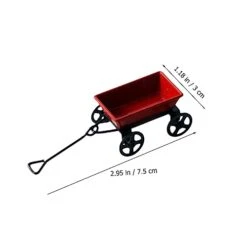 3pcs Small Trailer Simulation Cart Toy Outdoor Playset Mini Shopping Cart Miniture Decoration Mini Accessories Outdoor Metal Decor Small Landscape Decor Trolley DIY Supply Carriage -Folkmanis Toys Shop 312Zroc7zfL
