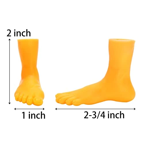 TOPZEA 40 Pack Finger Feet Puppet, Rubber Finger Puppets Mini Fake Feet Tiny Feet Left & Right Funny Foot Toy Cute Little Feet For Fingers, Mini Gag Gifts, Making Gnomes, Crafting, Photos Shoots Prop 4 TOPZEA 40 Pack Finger Feet Puppet, Rubber Finger Puppets Mini Fake Feet Tiny Feet Left & Right Funny Foot Toy Cute Little Feet For Fingers, Mini Gag Gifts, Making Gnomes, Crafting, Photos Shoots Prop - Image 2