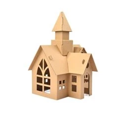 Children's DIY Paper House Assembled Coloring Toy Christmas Dress Up Game House Gift (Castle) -Folkmanis Toys Shop 3162Qotl0WL