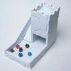 Dice Tower - DND Dice Tray, Board Game Dice Tower - Dice Rolling Tray, Large Tower - Perfect For RPG And Tabletop Gaming White/Black (White) 1 Dice Tower - DND Dice Tray, Board Game Dice Tower - Dice Rolling Tray, Large Tower - Perfect For RPG And Tabletop Gaming White/Black (White) -Folkmanis Toys Shop 317FU4YPNWL