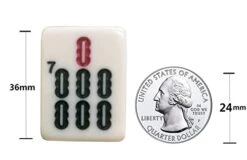 LINAZI Chinese Mahjong Game Set With Carrying Travel Case,Large 144 High-Grade Tiles With Arabic Numerals,Lvory White -Folkmanis Toys Shop 318wuNMKijL