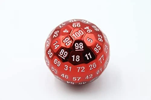 Metal Polyhedral D100 50mm D&D 100-Sided Die In Metal Tin (Red) 7 Metal Polyhedral D100 50mm D&D 100-Sided Die In Metal Tin (Red) - Image 5