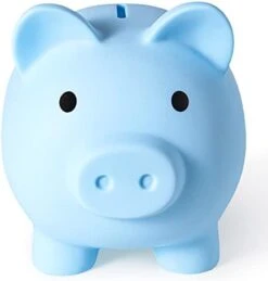 Large Piggy Bank, Unbreakable Plastic Money Bank, Coin Bank For Girls And Boys, Large Size Piggy Banks, Practical Gifts For Birthday, Christmas, Baby Shower (Blue) -Folkmanis Toys Shop 31DsqEX27oS. AC