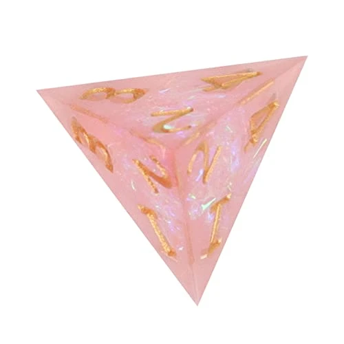 Keenso Dice Set, 7pcs Dice Kit Incisive Edge Epoxy Resin Multi Faceted Pink Translucent Dice Set For Game (Gold Number) Fishing Toys, Toy Tents, Desktop Interactive Toys 6 Keenso Dice Set, 7pcs Dice Kit Incisive Edge Epoxy Resin Multi Faceted Pink Translucent Dice Set For Game (Gold Number) Fishing Toys, Toy Tents, Desktop Interactive Toys - Image 4