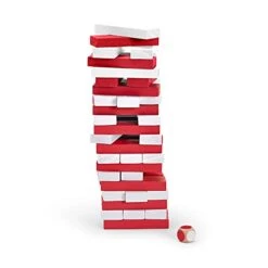 Two's Company Kids Holiday 48-Piece Tumbling Blocks Activity Game Set In Gift Box