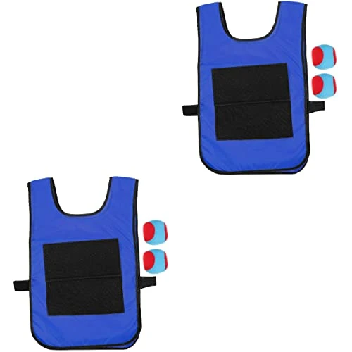 LUOZZY 2 Sets Sticky Vests For Kids Sticky Balls Toy Balls Game Toy Interactive Sticky Balls Game With 2 Balls, Blue 4 LUOZZY 2 Sets Sticky Vests For Kids Sticky Balls Toy Balls Game Toy Interactive Sticky Balls Game With 2 Balls, Blue - Image 2