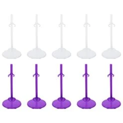 EXCEART 20pcs Toy Stand Support Display Holders Doll Stands Plastic Stands Doll Holder Dolls And Action Figures Doll Accessories