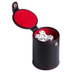 Kisangel Gift Set Gift Set RPG Dice Gifts Sets 1 Set Leather Dice Cup Set 5 Regular Dices Shaking Cup Dice Holder With Lid For Party Game Accessories Glow Toys Gifts Sets Stacking Toys Stacking Toys