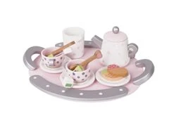 Classic World Wooden Afternoon Tea Set Toys,Pretend Play Learning Role Play For Toddlers Girls And Boys