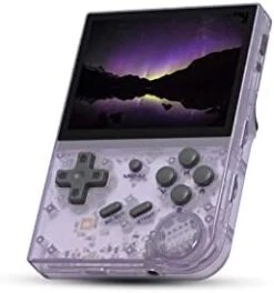 RG35XX Handheld Game Console, 3.5 Inch IPS Screen Linux System Retro Video Games Console, Built-in 64G TF Card 5474 Classic Games Support HDMI TV Output (Purple Transparent, 64G) -Folkmanis Toys Shop 31NJ5ULlITL. AC