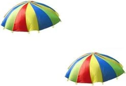 Unomor 2pcs And Small Activities Trampoline For Outdoor Playground Parachute Kids Gymnastics Toy Indoor Activity Building With Multicolored Play Team Games Toys Meter Exercise -Folkmanis Toys Shop 31OqnRcSML. AC