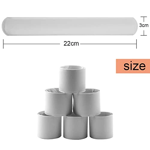VOKOY 100 Pcs White Blank Slap Bracelets, White Slap Bracelets For Boys Girls, DIY Slap Bracelets For School Or Party 4 VOKOY 100 Pcs White Blank Slap Bracelets, White Slap Bracelets For Boys Girls, DIY Slap Bracelets For School Or Party - Image 2