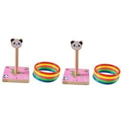 Ibasenice Kid Toys 12 Pcs Kids Ring Children's Toys Animals Toys Ferrule Circle Throwing Throwing Toys Throwing Rings For Kids Funny Ring Game Bamboo Puzzle Ring Throwing Games Wooden Toys