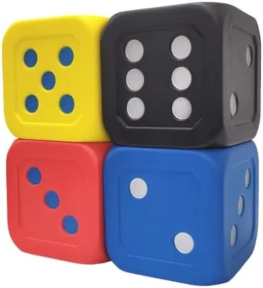 Macro Giant 6 Inch PU Foam Jumbo Big Playing Dice, Set Of 4, Basic Color, Math Teaching, Teaching Aids, Board Games, Kid Toy 8 Macro Giant 6 Inch PU Foam Jumbo Big Playing Dice, Set Of 4, Basic Color, Math Teaching, Teaching Aids, Board Games, Kid Toy - Image 6