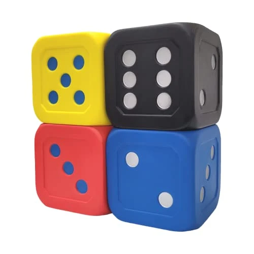 Macro Giant 6 Inch PU Foam Jumbo Big Playing Dice, Set Of 4, Basic Color, Math Teaching, Teaching Aids, Board Games, Kid Toy 3 Macro Giant 6 Inch PU Foam Jumbo Big Playing Dice, Set Of 4, Basic Color, Math Teaching, Teaching Aids, Board Games, Kid Toy