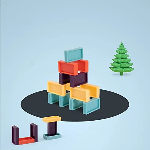 HSRBO Electric Domino Train Set 80 PCS,Train Building Stacking Block Toys,Creative Educational Gift Toy With Lights And Sound (Calf) 4 HSRBO Electric Domino Train Set 80 PCS,Train Building Stacking Block Toys,Creative Educational Gift Toy With Lights And Sound (Calf) - Image 2