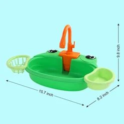 GuDoQi Kitchen Sink Toy For Kids, Frog Model Pretend Play Kids Electric Dishwasher With Running Water, Easy To Installed Automatic Water Cycle System, Washing Vegetables, Birthday Gift For 3-7 Kids 10 GuDoQi Kitchen Sink Toy For Kids, Frog Model Pretend Play Kids Electric Dishwasher With Running Water, Easy To Installed Automatic Water Cycle System, Washing Vegetables, Birthday Gift For 3-7 Kids -Folkmanis Toys Shop 31UwVKeekrL