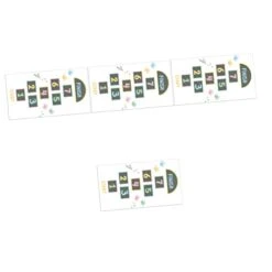 Toddmomy 4pcs Hopscotch Floor Vision Wall Stickers For Kids Hopscotch Mat Sticker By Numbers Hopscotch Lattice Floor Sticker Stickers Floor Decals Decorate Children's Room Paper