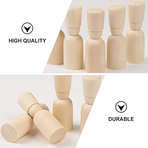 SEWACC Kids Toys 40pcs Puppet Home For Bodies Toys Puppets Handicraft Craft, Shapes Decor Graffiti Dolls Painting, Soldier DIY Hand Painting Decoration Art Toy Game People Doll Decorative Wooden 9 SEWACC Kids Toys 40pcs Puppet Home For Bodies Toys Puppets Handicraft Craft, Shapes Decor Graffiti Dolls Painting, Soldier DIY Hand Painting Decoration Art Toy Game People Doll Decorative Wooden - Image 7