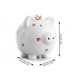 Piggy Bank Ceramic Piggy Bank Cute Coin Bank For Children's Day Birthday Gifts Large Capacity Toys For Boys And Girls Money Box Money Boxes (Color : White) 9 Piggy Bank Ceramic Piggy Bank Cute Coin Bank For Children's Day Birthday Gifts Large Capacity Toys For Boys And Girls Money Box Money Boxes (Color : White) -Folkmanis Toys Shop 31cFjkFgSrL