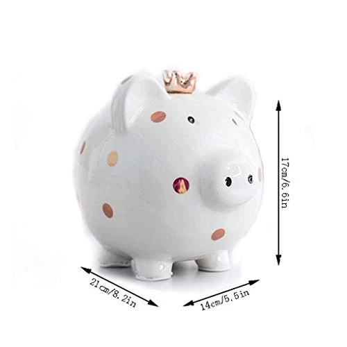Piggy Bank Ceramic Piggy Bank Cute Coin Bank For Children's Day Birthday Gifts Large Capacity Toys For Boys And Girls Money Box Money Boxes (Color : White) 4 Piggy Bank Ceramic Piggy Bank Cute Coin Bank For Children's Day Birthday Gifts Large Capacity Toys For Boys And Girls Money Box Money Boxes (Color : White) - Image 2