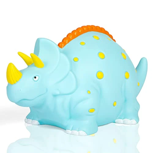 H&W Triceratops Piggy Bank, Large Dinosaur Money Bank, Shatterproof First Coin Bank & Birthday Gift Kids Boys Girls Home Decoration(Blue) 3 H&W Triceratops Piggy Bank, Large Dinosaur Money Bank, Shatterproof First Coin Bank & Birthday Gift Kids Boys Girls Home Decoration(Blue)
