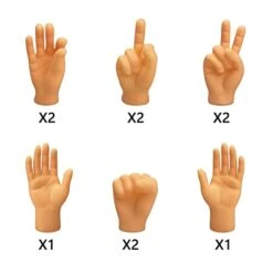 Pinkiwine 10 Pack Tiny Hands Finger Puppets Mini Hands For Kids Boys Girls Toddlers Christmas Stocking Stuffers Gifts