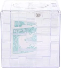 Mini Money Box, Innovative Maze Game Coin Saving Box Educational Toy Gift Cash Coins Saving Box For Kids Children (White) -Folkmanis Toys Shop 31g4uZvOvSS. AC