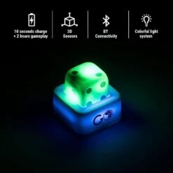 GoDice 2 Pack - The Connected Smart Dice, Brings The Most Popular Dice Games To Digital Life. Educational, Fun, And Innovative. Set Of 2 Dice With USB Charger. -Folkmanis Toys Shop 31gP8yiiBFL
