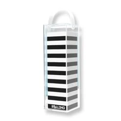 Ready Covers Lucite Acrylic Tumbling Tower Game (Black/White)