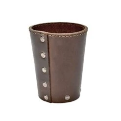 Hide & Drink, Thick Leather Dice Rolling Cup, Party Games, Bar & Casino Accessories, Handmade Includes 101 Year Warranty :: Bourbon Brown