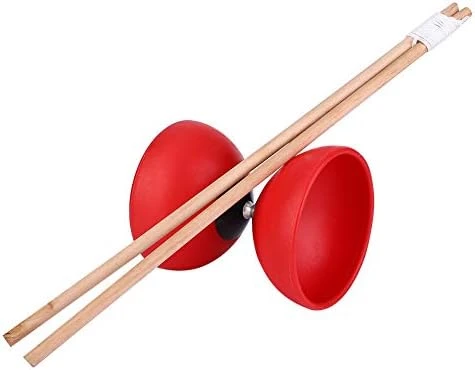 Diabolo Chinese Yoyo Diabolo Toys With Coloured Diablolo Sticks For Super Long Spin Times And Pro Level Diabolo.(Red) Children's Outdoor Toys 10 Diabolo Chinese Yoyo Diabolo Toys With Coloured Diablolo Sticks For Super Long Spin Times And Pro Level Diabolo.(Red) Children's Outdoor Toys - Image 8