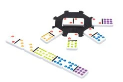 Mexican Train Dominoes - Beautiful Color Dot Double 12 Dominoes Set - Includes Train Markers And Hub By Pressman Multi Color, 5" 12 Mexican Train Dominoes - Beautiful Color Dot Double 12 Dominoes Set - Includes Train Markers And Hub By Pressman Multi Color, 5" -Folkmanis Toys Shop 31ndSgTlwTL