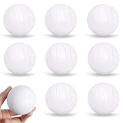 Darovly 8Pcs Mini Volleyball White Stress Balls Foam Stress Ball Soft Sports Small Volleyball For Party Supplies/Carnival/Reward/Sports Games/Gifts/Stocking Stuffers (2.4 Inch)