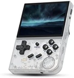 RG35XX Handheld Game Console, 3.5 Inch IPS Screen Linux System Retro Video Games Console, Built-in 64G TF Card 5474 Classic Games Support HDMI TV Output (Purple Transparent, 64G) -Folkmanis Toys Shop 31oWVW3FoDL. AC
