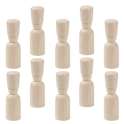 SEWACC Kids Toys 40pcs Puppet Home For Bodies Toys Puppets Handicraft Craft, Shapes Decor Graffiti Dolls Painting, Soldier DIY Hand Painting Decoration Art Toy Game People Doll Decorative Wooden 6 SEWACC Kids Toys 40pcs Puppet Home For Bodies Toys Puppets Handicraft Craft, Shapes Decor Graffiti Dolls Painting, Soldier DIY Hand Painting Decoration Art Toy Game People Doll Decorative Wooden - Image 4