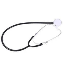 Kids Stethoscope Pretend Play Working Nursing Stethoscope Doctor Game Role Play Toy Doctor Cosplay Costume For Kids Black