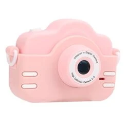 Vbestlife Kids Mini Camera, 2 Inch Screen 2MP High Definition Cartoon Digital Video Camera Toy Recorder, Built In Puzzle Games, Support MP3 Music, For Children(Pink)