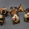 7-Piece Crafted Resin Dice Set - Skulls - Polyhedral Game Dice - D&D - Dungeons And Dragons - D4 D6 D8 D10 D20 Molded Resin!!! (Smoke) -Folkmanis Toys Shop 31rklOcpjoL