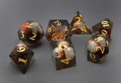 7-Piece Crafted Resin Dice Set - Skulls - Polyhedral Game Dice - D&D - Dungeons And Dragons - D4 D6 D8 D10 D20 Molded Resin!!! (Smoke) -Folkmanis Toys Shop 31rklOcpjoL. AC