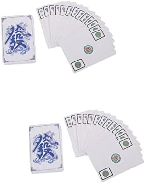 Toyvian 4 Sets Mahjong Poker Scrub Sets Chessboard Sets Travel Set 144 Paper Cards Travel Board Game Family Board Games Paper Mahjong For Party Travel Game Prop Mahjong Toy Frosted Props 8 Toyvian 4 Sets Mahjong Poker Scrub Sets Chessboard Sets Travel Set 144 Paper Cards Travel Board Game Family Board Games Paper Mahjong For Party Travel Game Prop Mahjong Toy Frosted Props - Image 6