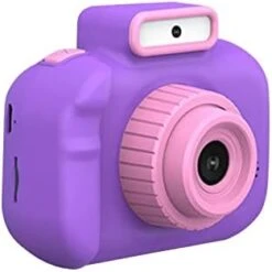 Leutsin Upgrade Kids Selfie Camera,Digital Camera For Kids Toy Gift, 4800 W Front And Rear 1080P HD Children's Digital Camera, Video And Games, With Flashlight, 800mah Battery (Purple) -Folkmanis Toys Shop 31tdU0J o7L. AC