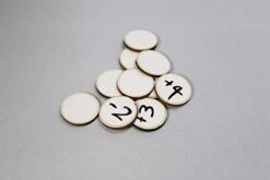 YorksGamePieces Dry Erase Wooden Tokens 1 Inch Counters Reusable - Pack Of 20