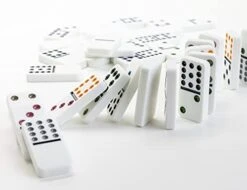 Family Traditions Mexican Train Dominoes Tin, Crystalline Dominoes -Folkmanis Toys Shop 31v6o8aCCeS