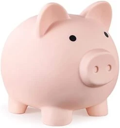Piggy Bank, Unbreakable Plastic Money Bank, Coin Bank For Girls And Boys, Medium Size Piggy Banks, Practical Gifts For Birthday, Christmas, Baby Shower (Flesh-Colour) -Folkmanis Toys Shop 31xEIsEczsS. AC