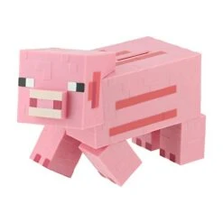 Paladone Minecraft Pig Money Bank BDP | Pink Pixelated 3D Savings Piggy-Bank | Unique Gift Idea Perfect For Gamers